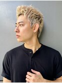 スパイキーショートハイトーン 金髪M20250830