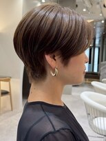 ソワネ 表参道(soigne) 表参道白髪ぼかしハンサムショートカットアッシュブラウン30代