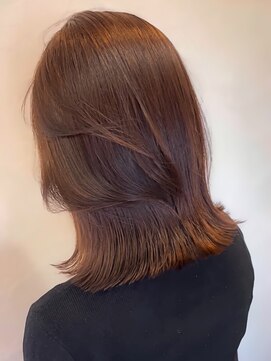 熊本韓国ミディアム×レイヤーカット×縮毛矯正