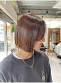 【ADORE横浜】切りっぱなしボブ×くすみブラウン
