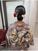 振袖ヘアセット！タイトシニヨン★