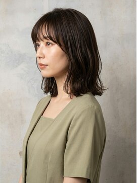 レセ 南柏店(Laissez) ダークアッシュ/ツヤ髪/ミディアム/小顔レイヤー/ゆるふわ