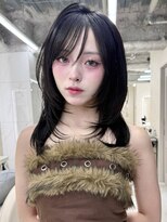 サンドレオ 新宿店(sand Leo)&nbsp;ミディアムレイヤーカット/髪質改善/韓国/前髪/新宿/ブリーチ