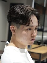 メッツ 原宿(METS) MEN'S/毛流れサイドパート×テーパーフェード/ビジネスヘア
