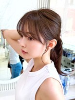 ミリバイアフロート(MIRI by AFLOAT)&nbsp;【島田佑】ミディアムレイヤーカットグレージュ顔周りカット