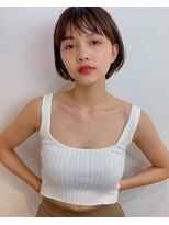 グッデイ ヘアー(GOOD DAY HAIR)  外ハネボブ　ブリーチなしダブルカラー　アッシュブラウン