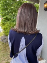 ヘア プロデュース キュオン(hair produce CUEON.)&nbsp;切りっぱなしロブ×くすみベージュ