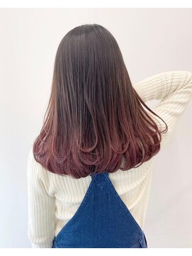 イース バイ アンブルリュクス 北千住(Ease by amble luxe) 前髪くびれイメチェンイヤリングカラーラベンダーカラー