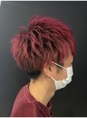 メンズピンクカラー/ウェットヘアー