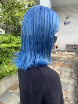 ラパンセ ブルー(LA PENSEE BLEU) 【LA PENSEE BLEU】くすみブルー 恐竜カラー ブリーチ ブルー