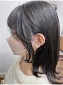 韓国風顔まわりレイヤー/くびれセミディ