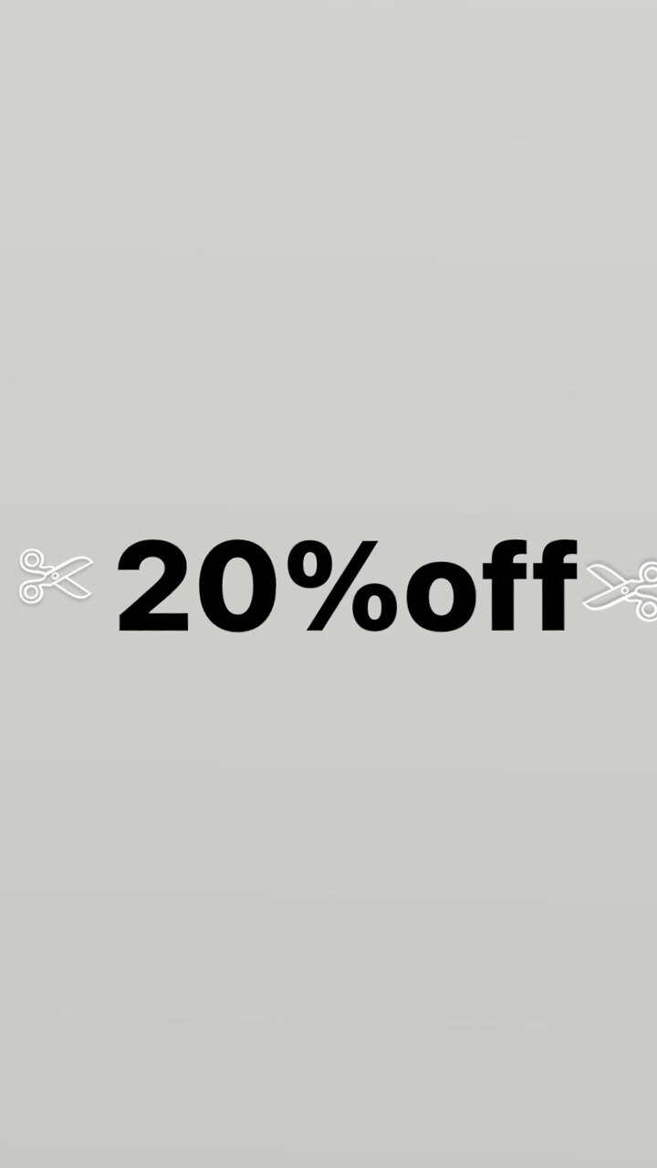 カット＋カラー、全体パーマ、全体ストレートで２つ以上される方は20%オフ☆