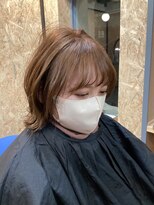 ポルコ(porco.)&nbsp;メープルベージュの外ハネミディ[Porco.]