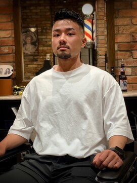 ヒロギンザ 大阪本店(HIRO GINZA) 【バーバースタイル】サイドグラデーション七三スキンフェード