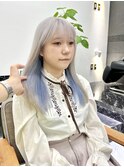 【◎甘くてカワイイ◎】韓国風《ペールブルー》ケアブリーチ