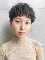 ギミック 自由が丘(gimmick)&nbsp;ショートパーマ風マッシュ/くすみカラー(オリーブグレージュ