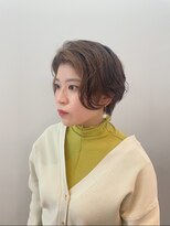 ファイブバイジエクト 堀江(FIVE by The Ect)&nbsp;堀江ショート　ショートパーマ　パーマヘア　前髪なしショート