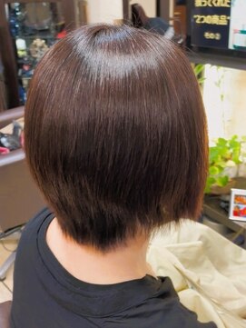 美容室 スピリチュアル ハート(SPIRITUAL HEART) 手で乾かすだけ♪縮毛&白髪染めカラークールナチュラルショート