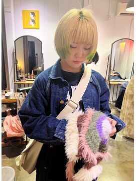 ミスターグッドモーニング(MR.GOOD MORNING) ライムグリーン×顔まわりウルフ