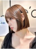 タッセルボブ/韓国/切りっぱなしボブ/重めボブ/ストレートボブ