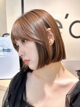 レア 渋谷(Le'a) タッセルボブ/韓国/切りっぱなしボブ/重めボブ/ストレートボブ