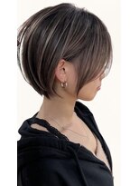 ゴカン バイ ジル ブラン 名古屋(Gokan by JIL BLAN)&nbsp;ハイライトバレイヤージュダブルカラーショートカット30代40代