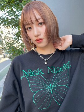 トルネード(TORNADO) 透明感ヘア フェイスレイヤー ココアベージュボブ t1129