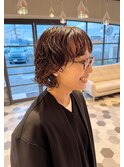 重軽　ボブウルフ　レイヤー　パーマ　【30代/40代/50代】