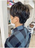 福山市Caary刈り上げベリーショートニュアンスパーマ無造作ヘア