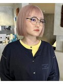 透明感カラー★ダブルカラーブリーチピンクブラウン