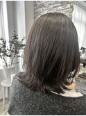グレージュカラー/イヤリングカラーブリーチ白髪染め白髪ぼかし