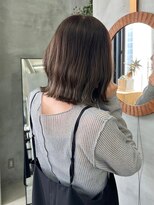 テトヘアー(teto hair) くびれボブ、オリーブベージュ、切りっぱなし