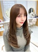 韓国スタイル/ナチュラルくびれへア_くびれ巻き_レイヤーカット