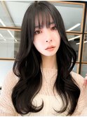 20代30代冬カラー◎暗髪ショコラブラウンロング艶髪