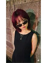 サイ(sai)&nbsp;xカット//ホワイトグレージュ/レイヤーカット/チェリーブラウン