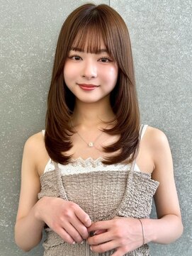 ロンドグロワール 大宮(Lond Gloire) 韓国顔周り/バタフライカット/ミディアムレイヤーカット/大宮