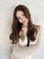 シオヘアーセカンド 西新2号店(Sio.hair 2nd)&nbsp;顔まわりレイヤーのロングゆるふわ巻き