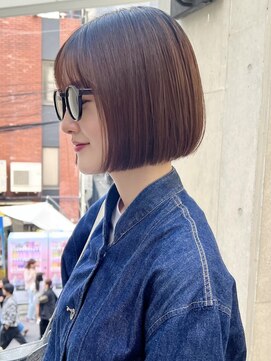 ニコ トウキョウ(nico TOKYO) 20代30代ミニボブ切りっぱなしボブぱっつん前髪シースルー顔周り