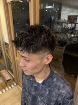 アンサ 阪急桂店(ANSA)&nbsp;ルーズショート/ツイストスパイラルパーマ/メッシュ/大人男性