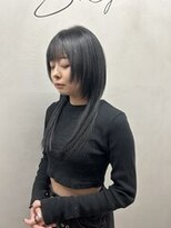 ALUSHE 船堀　完全個室　髪質改善　縮毛矯正　ボブ　白髪ぼかし【10/1OPEN(予定)】&nbsp;ウルフ×ブルーブラック
