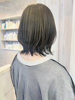 キャアリー(Caary) 福山市Caaryくびれボブ外ハネレイヤーカットミントグレージュ