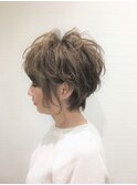 ショート×束感×ブルーアッシュ