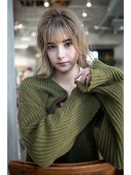 オースティン 門前仲町(AUSTIN) AUSTIN☆外ハネボブアッシュブラウンネオウルフツイストパーマ