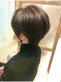 フェミニンショート×グレージュカラー【緑地公園/吹田/豊中】