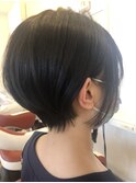 くびれショート/30代/40代/50代/メンズライク/アッシュオリーブ