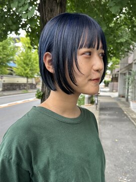 シエル(Ciel) 【ciel Junpei】ネイビーブルー×顔まわりウルフ