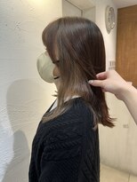 アジールヘア 池袋東口店(agir hair)&nbsp;20代30代イヤリングカラー耳掛け肩下ラインストレート小顔 池袋