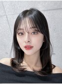 韓国風/インナーカラー/縮毛矯正髪質改善/顔まわり/レイヤー