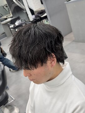 オーバルバイアピッシュ(OVARL by apish) 縦落ちツイストスパイラルメンズパーマミニウルフツイスパ