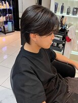 アイズ 海老名(AIZU)&nbsp;センターパートウルフ メンズカット メンズサロン 眉毛